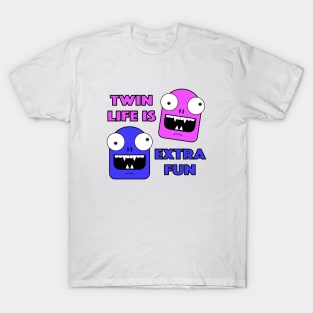 Twin Life Male Female Twins T-Shirt